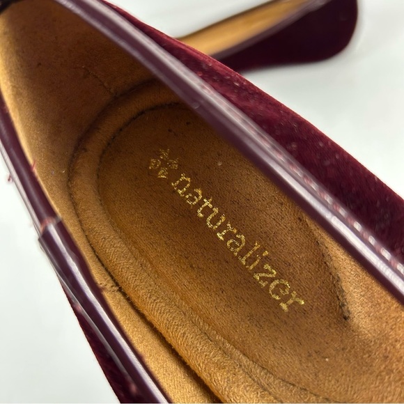 naturalizer Elegant Burgundy Velvet Flats 8.5 - Picture 8 of 9